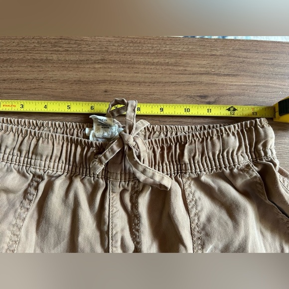 Lyocell, Nicole Miller sz S, cargo khakis, tan, elastic waist & ankles, comfy - Picture 9 of 9